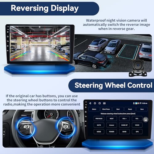 Image of 6+128G 8 Core Android 15 Car Radio Stereo for Hyundai Tucson IX35 2010-2015 with Wireless CarPlay Android Auto, 10.1'' Touchscreen with WiFi GPS Mirror Link Bluetooth FM RDS DSP EQ SWC Backup Camera