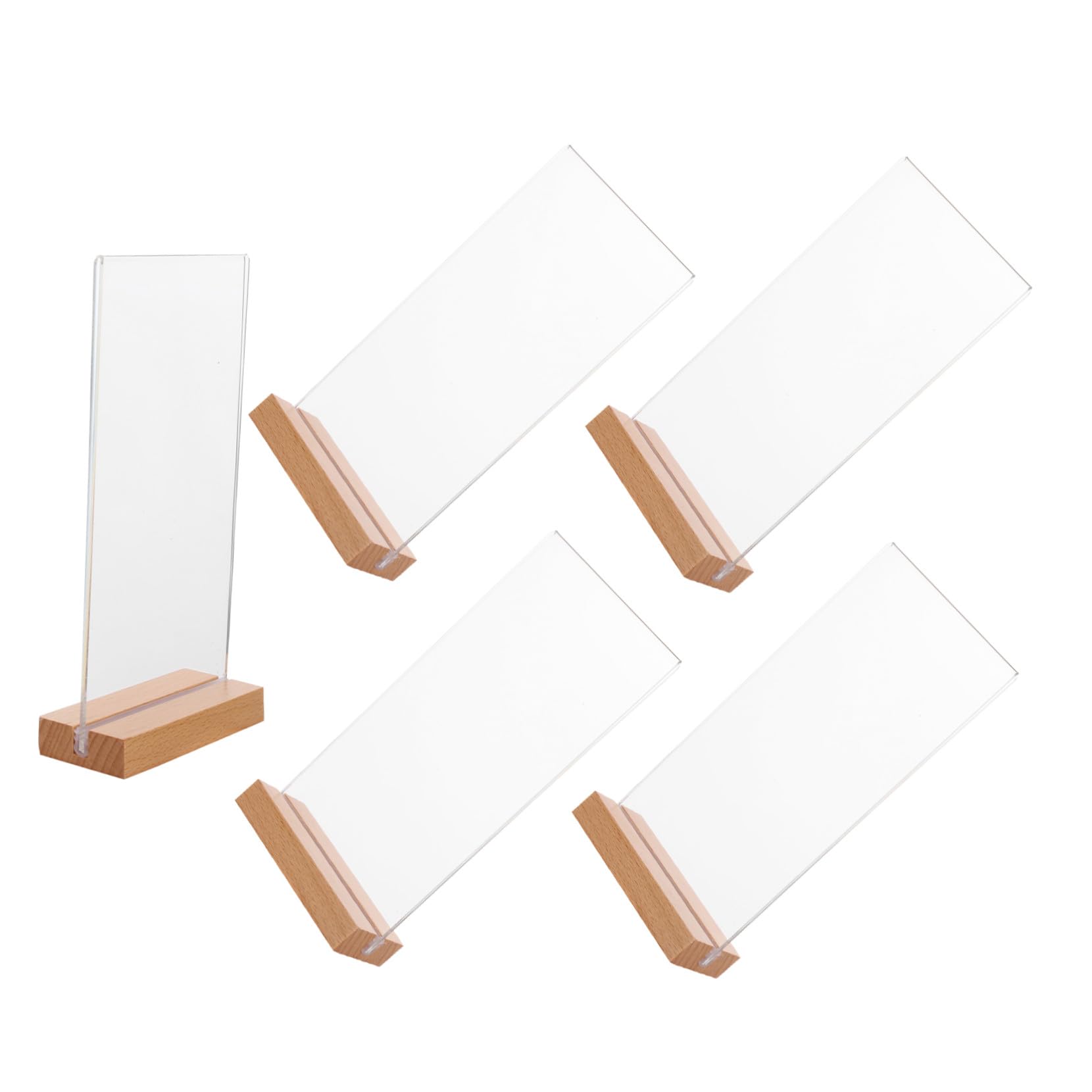 5 Présentoirs Acrylique Transparents pour Bureau et Restaurant