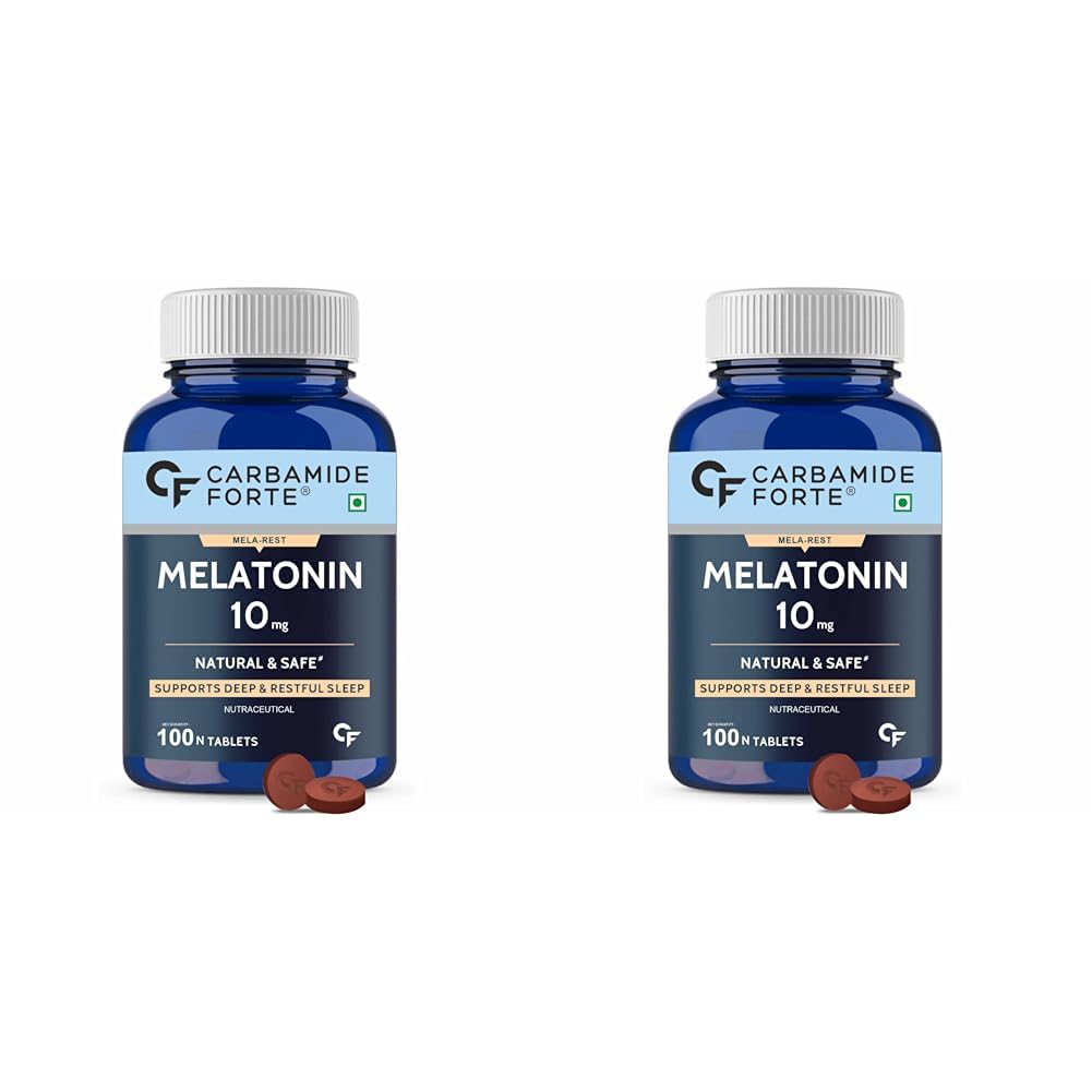 Carbamide Forte Melatonin 10 mg Pills | Sleep Supplement for Better Sleep | Melatonin Tablet for Restful Deep Sleep - 100 Veg Tablets (Pack of 2) (B0DDTWQXPB) Amazon Price History, Amazon Price Tracker