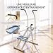 Imagen de SPORTNOW Stepper Escalera Plegable Climber Stairmaster para ejercicio de gimnasio en casa