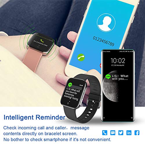 Kingkok Fitness Tracker with Blood Pressure Heart Rate Monitor, IP68 Waterproof Pedometer Watch with Calorie Step Counter for Walking, 17 Sports Modes Activity Tracker for Women Men Kids and Gift