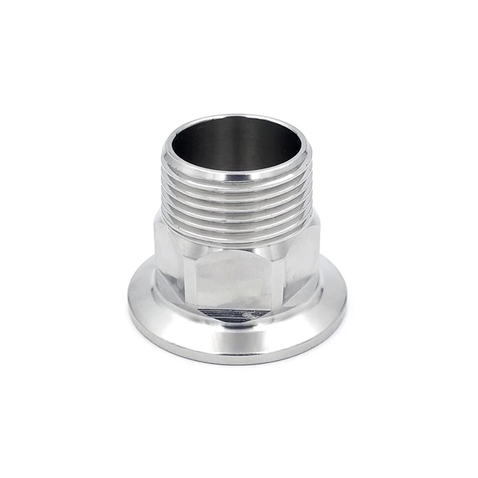 AARTERZZA BSPT 1/2“ 3/4“ 1” 1-1/4” 1-1/2” 2“ Stainless Steel 304 Hexagon Male Threaded Ferrule Pipe Fitting Fit for Tri Clamp(DN32OD50.5MM) Pipe Fitting