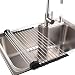 Roll Up Dish Drying Rack in Sink Stainless Steel Kitchen Folding Rack Over Sink Dish Drainer16.9''(L) x10.2''(W)