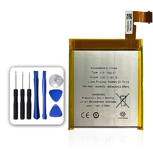 XITAIAN 3,7V 3,3Wh 890mAh S2011-001-S MC265360 515-1058-01 Reemplazo de Batería para 4th 5th 6th D01100 E-Book E-Reader (con 8 Herramientas de Mantenimiento)