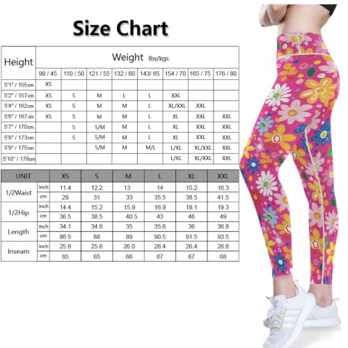 Mallas de yoga premium con efecto melocotón, pantalones florales elegantes con bolsillos 2