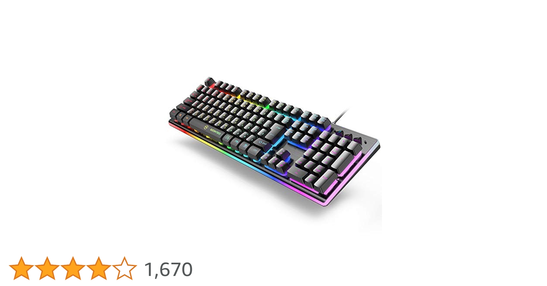 Amazon | ゲーミングキーボード RGB1680万色 8種類LED色変え 3つ