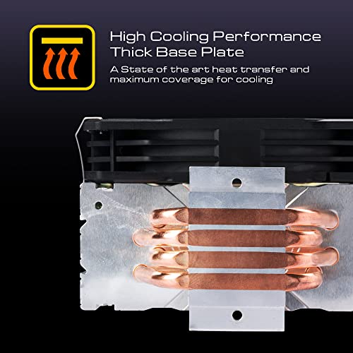 GAMDIAS BOREAS E1-410 CPU Air Cooler, High Cooling Performance, Direct Contact Technology, 4 Copper Heat Pipes - Image 3
