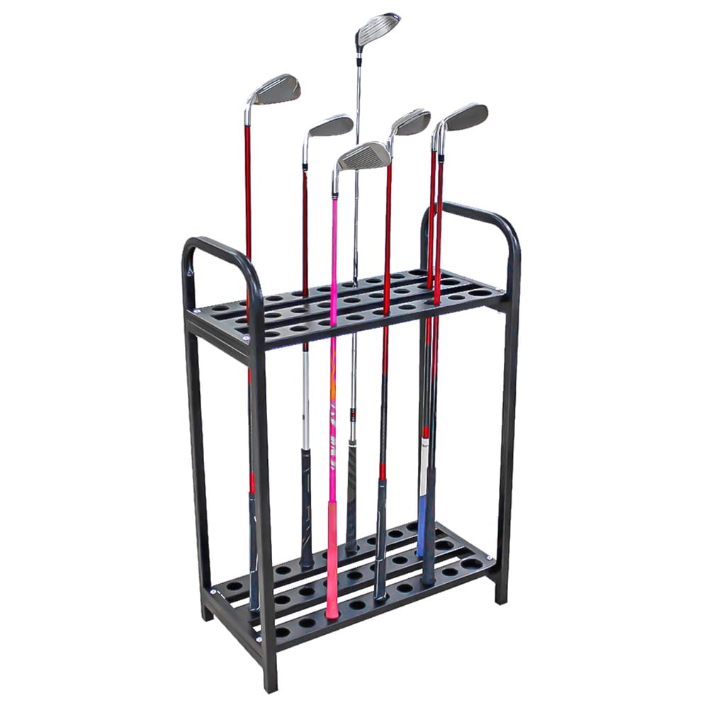 Organisateur de clubs de golf 27 trous et support de rangement extérieur