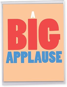 NobleWorks Funny Jumbo Welcome Back Card 8.5x11 A Big Applause J8227CGG