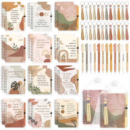 Carnet d'affirmation positive contre le stress au travail lot de 72 journaux et stylos