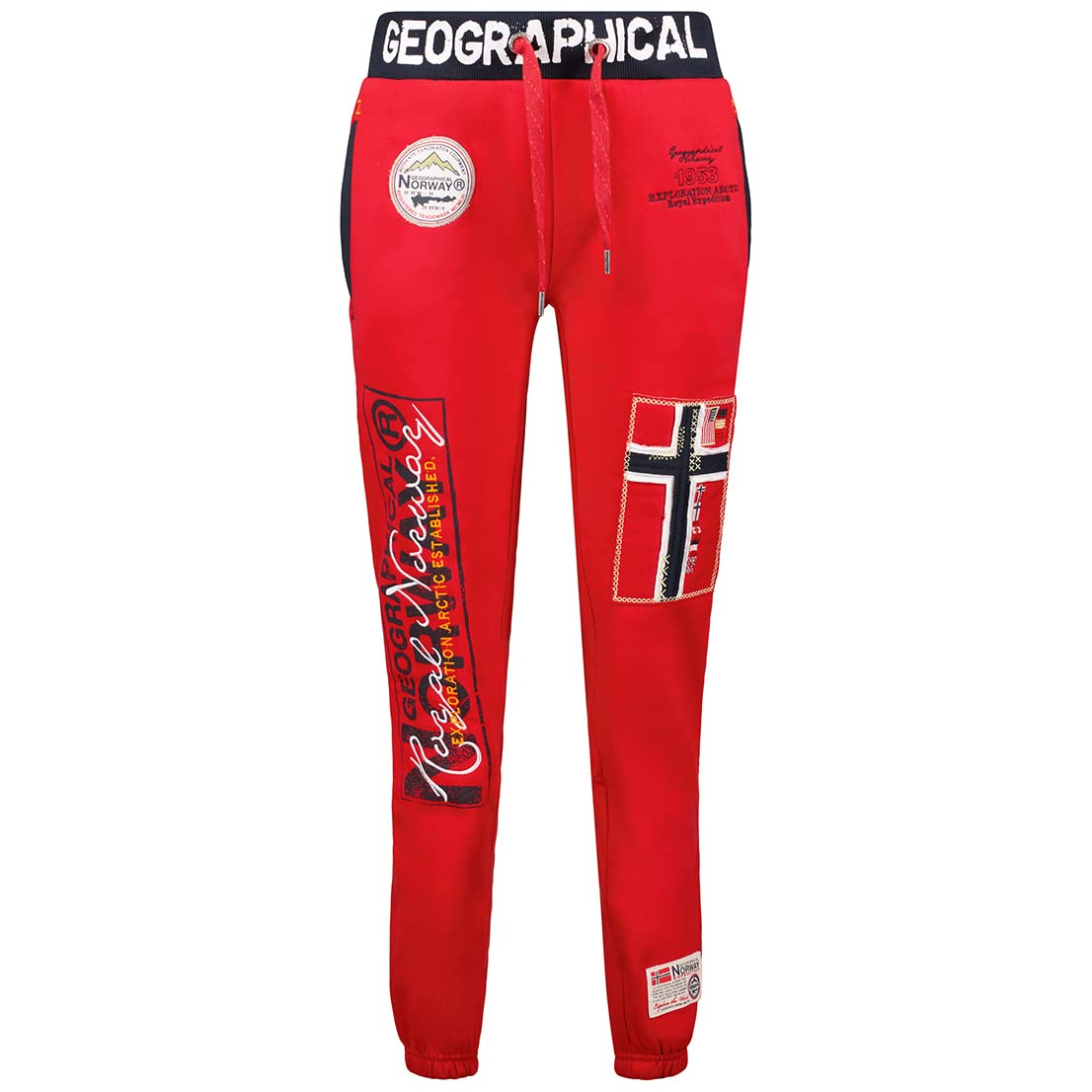 GEO NORWAY Myer Lady – damskie spodnie do joggingu, spodnie sportowe, na siłownię, wygodne spodnie treningowe, elastyczny ściągacz, na co dzień, damskie spodnie treningowe do jogi, bawełna, poliester