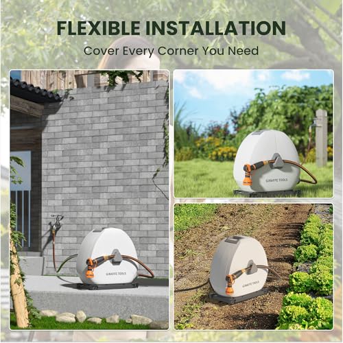 Giraffe Tools Retractable Hose Reel 1/2 Inch X 82Ft,Heavy Duty Ground Mount Garden Hose Reel thumb #8