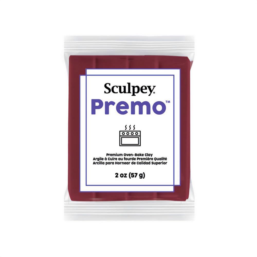 Sculpey Premo Clay, polymer paste, Alizarin Crimson Hue, OSFA