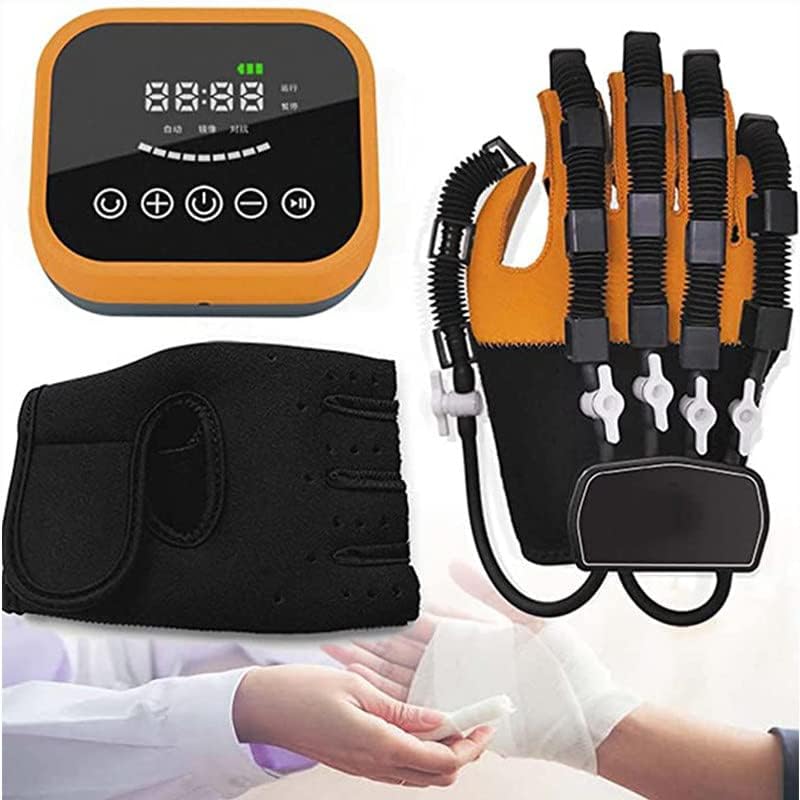 Dispositivo eléctrico de entrenamiento de mano con dedo, guantes de robot de rehabilitación, para entrenamiento de corrección de flexión de dedos,