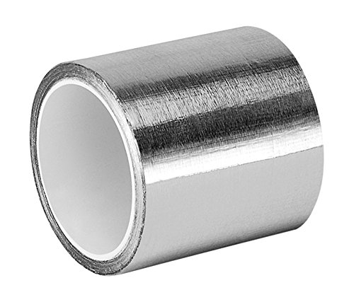 Image of 3M 427 Shiny Silver Aluminum /Acrylic Adhesive Tape Linered Aluminum Foil Tape, 4 inch Width x 5yd Length (1 roll)