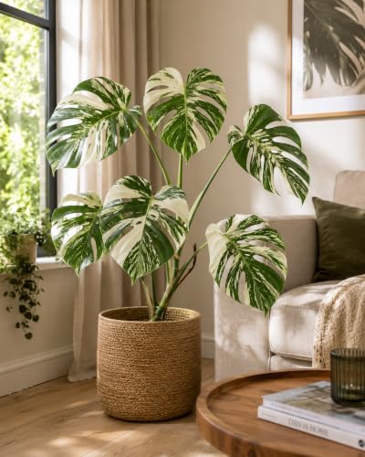 Monstera Deliciosa Variegata 40-50 cm Seltene Rarität | Exotische Zimmerpflanze mit einzigartiger Panaschierung