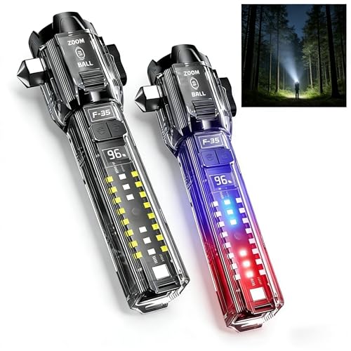 La mejor selección de Lamparas de mano led - 5 favoritos. 44 2 PCS Linterna Led Recargable, Lampara de Mano Portátil, Linterna Militar 100,000 Lúmenes, 6 Modos de Iluminación, Enfoque Ajustable, Dos Linterna Tácticas Multifuncional,...