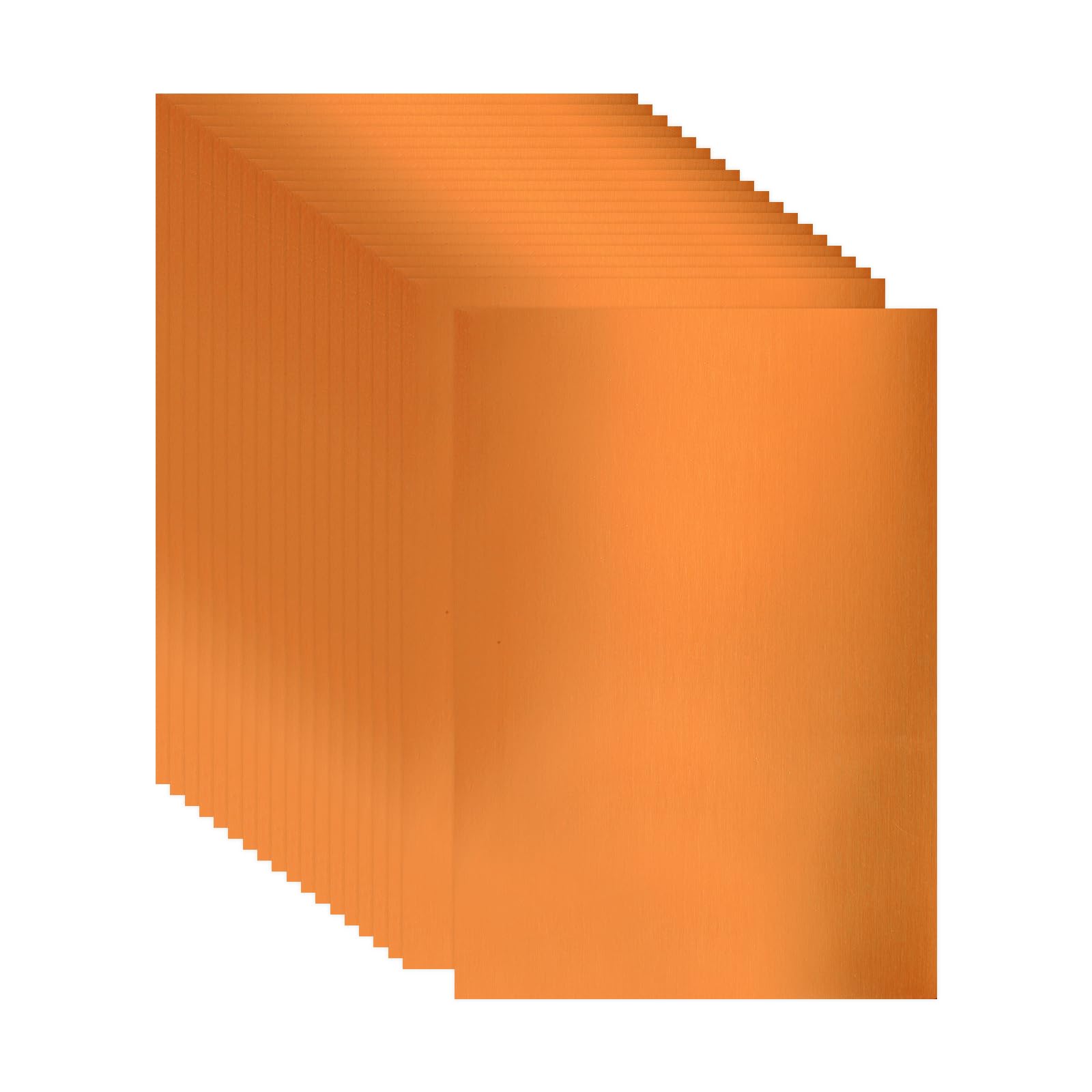 sourcing map 20 Sheets Metallic Foil Paper, A4 Thick 250gsm Cardstock Foil 8.3" x 11.7" Shiny Mirror Glitter Paper Sheets for Crafts Scrapbooks Cards Party Decorations, Orange