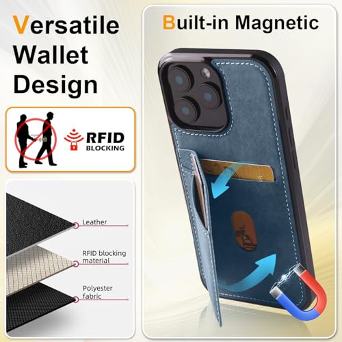 Housse iPhone 13 Mini verte antichoc avec rabat portefeuille et dos magnétique - 4