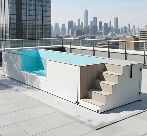 40ft Commercial Shipping Container Pool Above Ground Swimming Pool, Heavy