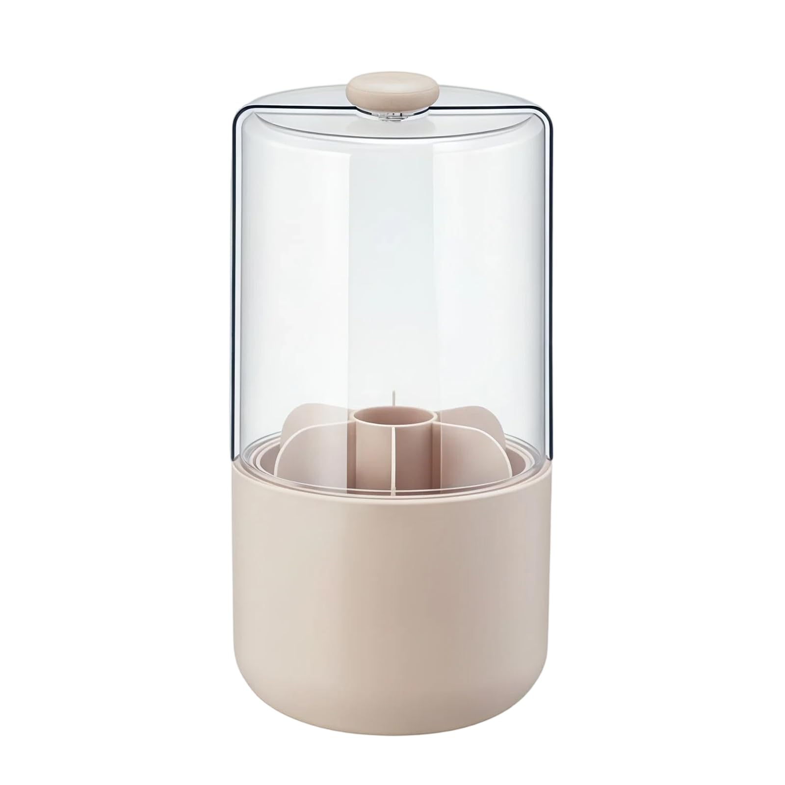 our fave 360 Degree Rotating Multi Compartment Makeup Brush Toothbrush Holder with Dustproof Cover for Bathroom Rotating Makeup Brush Holder