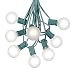 G40 Patio String Lights With 25 Frosted Globe Bulbs - Hanging Garden String Lights - Vintage Backyard Patio Lights - Outdoor String Lights - Market Cafe String Lights - Green Wire - 25 Foot
