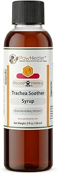 PawHealer Hound Honey: Trachea Soother Syrup - 150 ml (5 fl oz) - Natural Herbal Remedy for Symptoms of Collapsed Trachea - Tastes Good - Easy to Administer...