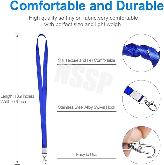 Image of 24mm or 1 inch thick Lanyards with Badge Clip