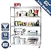 Seville Classics UltraDurable Heavy Duty NSF Solid Steel Wire Rack Storage Unit Organizer for Garage, Warehouse, Office, Restaurant, Classroom, Kitchen, 5-Tier Shelving, 60
