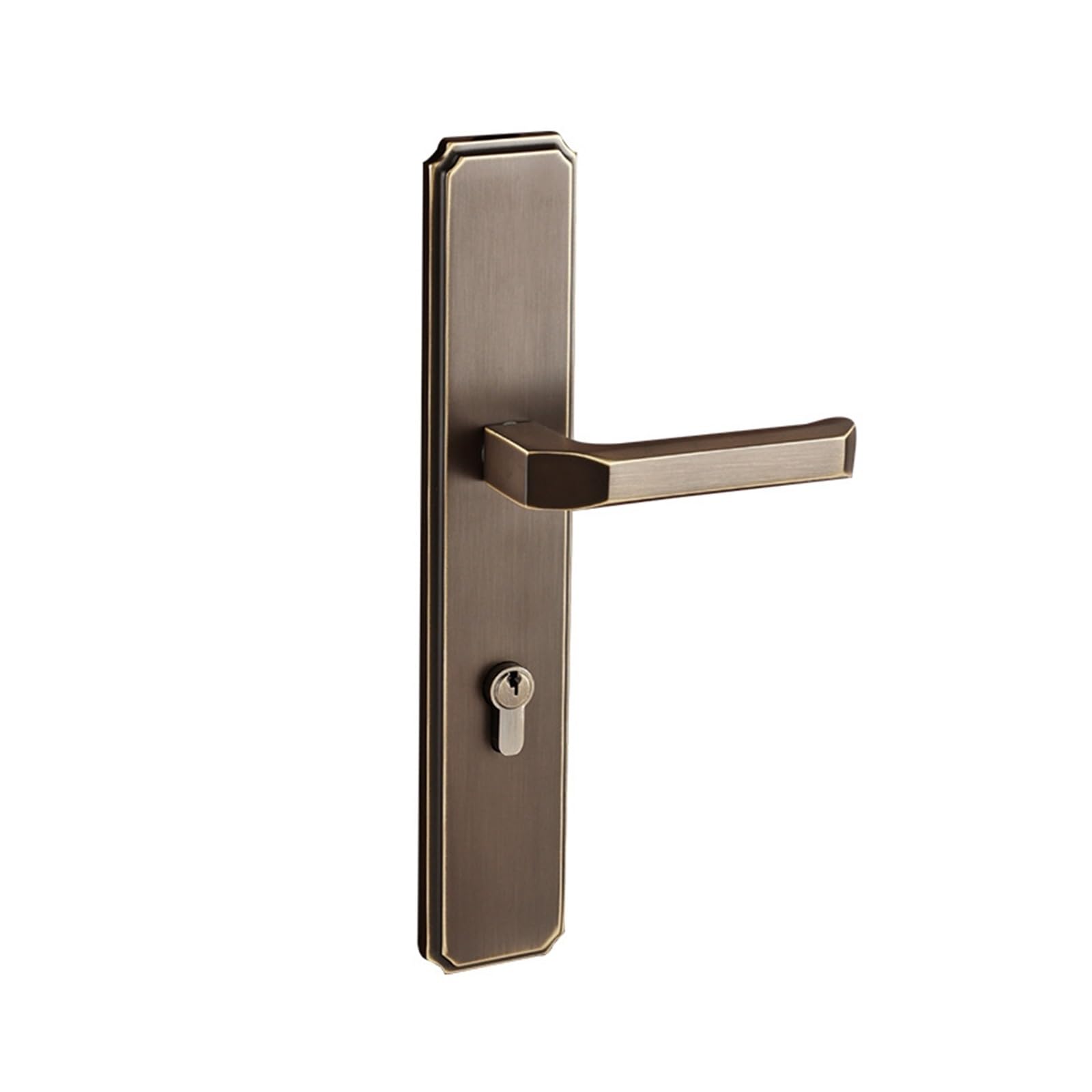 Serrure de porte en bois massif style chinois poignée cuivre pur laiton 8550
