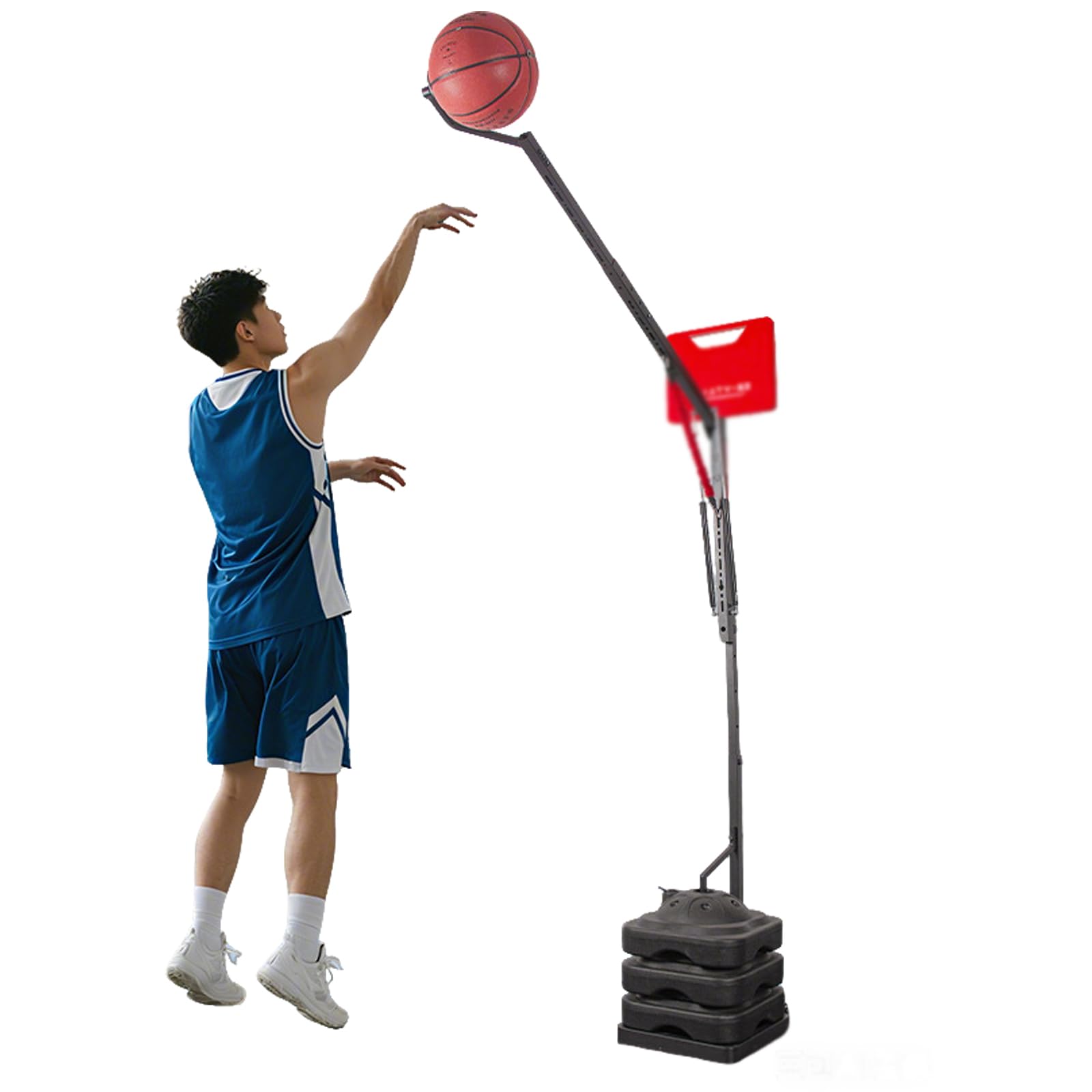 LBMED Basketball Shooting Training, Shooting Form Aid, Adjustable Shooting Intensity and Height, Keeps Elbow In, Help Correct Shooting Form, Rhythm, and Release Angle