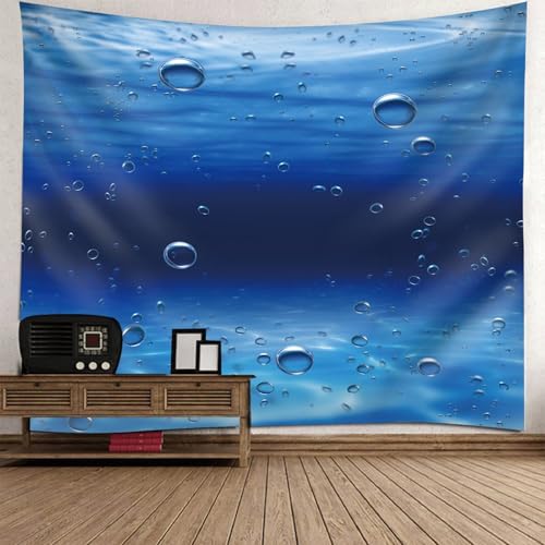 Tapiz para colgar en la pared de formato cuadrado con estampado de océano para exterior