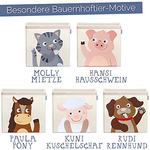 Foto von GLÜCKSWOLKE Kinder Aufbewahrungsbox - Spielzeugkiste mit Deckel - Katze