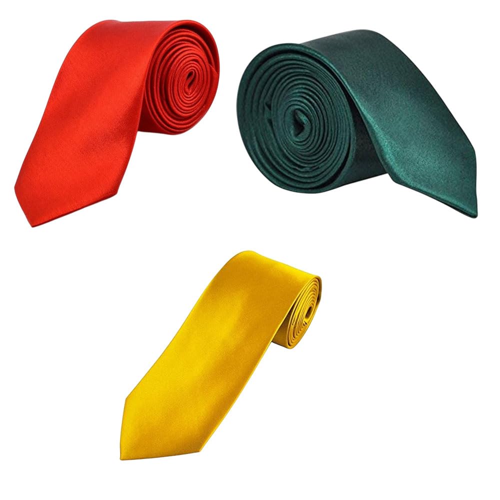 2.5-Inch Satin Tie for Men | Premium Slim Necktie for Formal, Business, Wedding & Party Attire | Soft, Stylish Tie (Combo of 3-picture-14