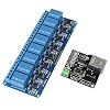KUIDAMOS Ethernet Controller Module with 8-Channel Relay, RJ45 Port, Manual Operation, Mount, 10A, Normally Open Contacts