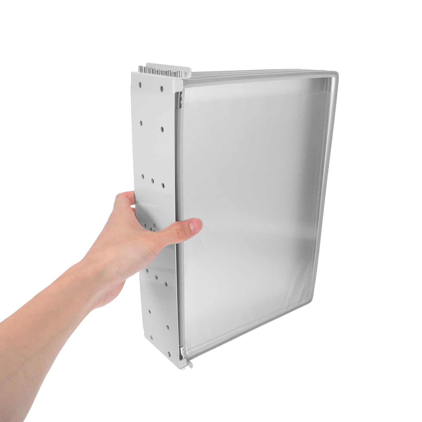 PRETYZOOM Organizador de Archivos para Pared Sistema de Giro de Páginas, Montaje Fácil en Hierro y Pvc Compatible A4 para Oficina y Reuniones