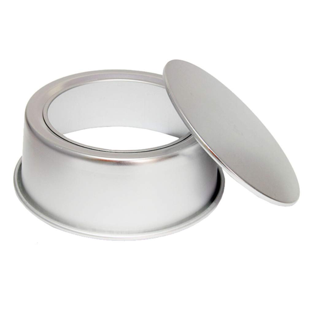 Cabilock Round Removable Bottom Anodized Aluminum Cake Pan Mold for Baking Cakes Cheesecakes and Desserts Non-stick Finish Silver -grade Material