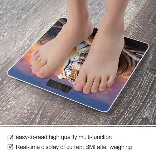 Báscula digital de baño Tiger Colorful Sunset con cinta miniatura 5