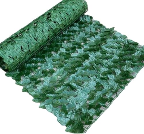 CokBlu 造花・緑のフェンス葉っぱタイプ 硬質ネット& 緑の遮光カーテン紫外線防止・日差し遮り・視線遮蔽機能付き庭・窓辺・壁掛けに適した不枯れ人造緑装飾用品セット