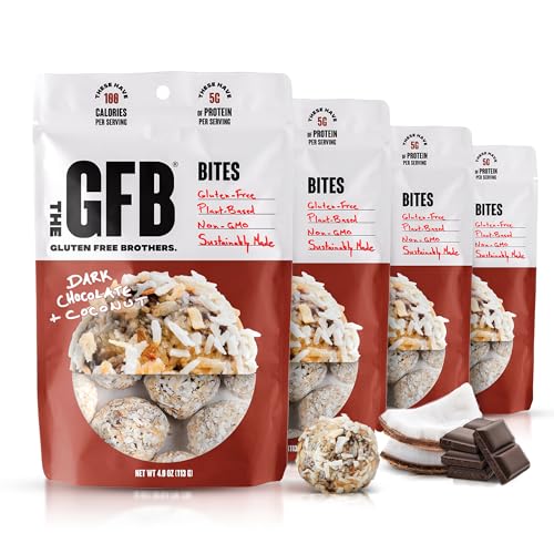 The GFB Dark Chocolate Coconut Protein Bites, Certified Gluten Free Snacks