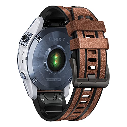 Bracelet Garmin Fenix anti transpiration silicone cuir libération rapide