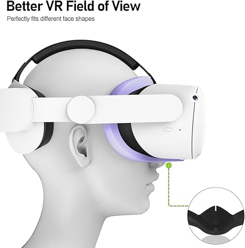 Miniatura 3 de for Oculus Quest 2 Accessories Face Cushion Cover for Quest 2 Contorller Grips Lens Cover VR Silicone Covers VR Shell Cover Thumbsticks Covers for