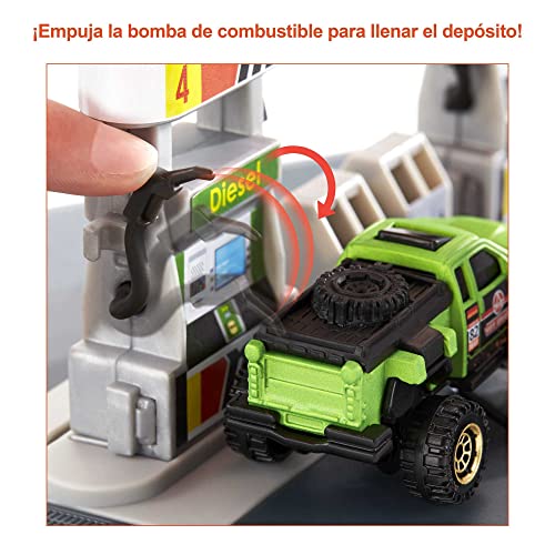 Matchbox Action Drivers Matchbox Fuel Station Playset For Kids 3 Years Old & Up, With 1 1:64 Scale Vehicle, Finger-Play Gas Pumps, & Can Connect To Other Sets #TOP2