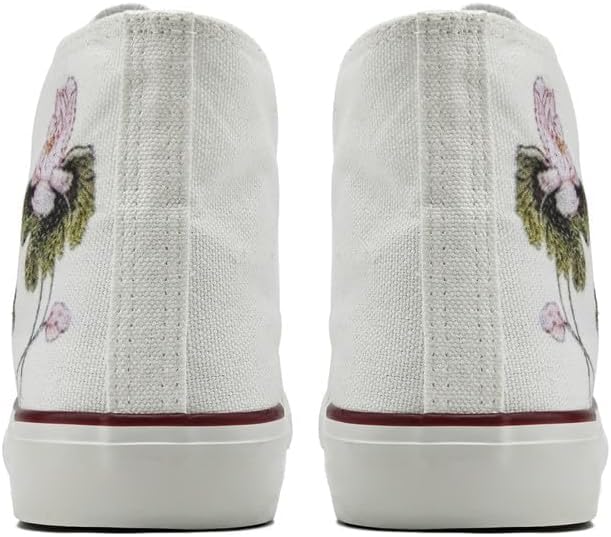 rosyclo Women's High Top Canvas Sneakers Fashion Lace-up Classic Casual Walking Shoes - Image 5