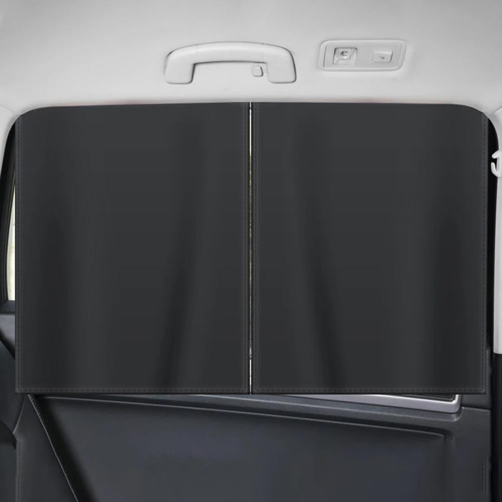 Protector De Malla De Doble Capa Con 10 Imanes Película Protectora Magnética Negra Para Ventana Coche Cortina De Vidrio Parasol Coche Magnético(Right)