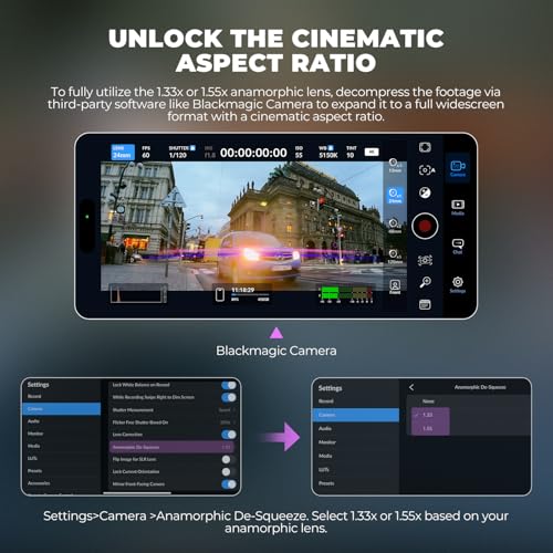 Image of Freewell Neutral Streak 1.33x Anamorphic Lens with 17mm Mount- Cinematic Wide-Screen Lens with Natural Light Streak Effect, Perfect for Night Cityscapes, Filmmaking, and Creative Video Production