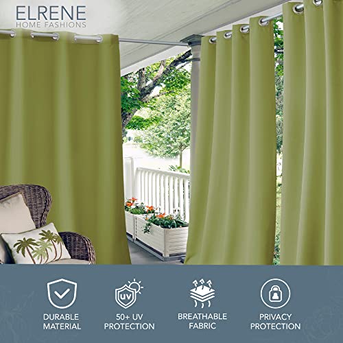 Rideau extérieur vert citron pour pergola et terrasse | Échappez aux UV