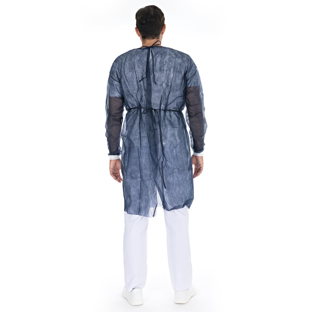 FRANZ MENSCH 100 Stück Hygonorm Kittel Med Eco mit Strickbündchen | PP, grün, L, L: 115cm, Umfang: 140cm, Karton, Kittel für Labor, Medizin, Arbeit,Fremdschutz,Schutz vor Keimverschleppung