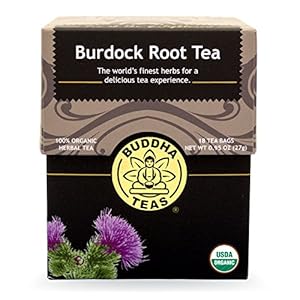 Buddha Teas Burdock Root Tea, 18 Count (Pack of 6)