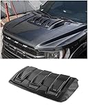 Replacement For 2021-Present Ford F-150 Raptor Models | Factory Style Carbon Fiber Replacement Front Bumper Hood Scoop Vent Cover VENT-850-BKCF